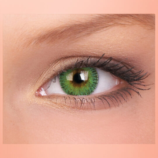 ColourVUE Fusion Yellow Green 3 Months Disposable Contact Lenses 14mm